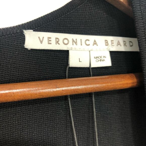 Veronica Beard  Womens Long Sleeve Imka Knit Midi Dress Black Size L - Picture 8 of 8